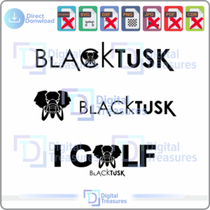 BlackTusk Golf Sport Logo SVG PNG