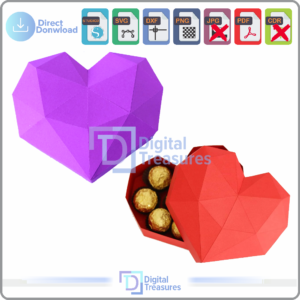 Heart Box 3D Low Poly