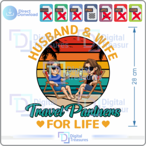 Husband and Wife Couple in the beach partner travel for life