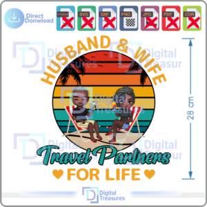 Couple at the beach partner travel for life Husband and Wife